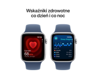 APPLE Watch SE 2024 GPS 44mm koperta z aluminium (srebrny) + pasek sportowy rozmiar S/M (denim) - 1278024 - zdjęcie 5